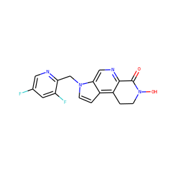 O=C1c2ncc3c(ccn3Cc3ncc(F)cc3F)c2CCN1O ZINC000071296584