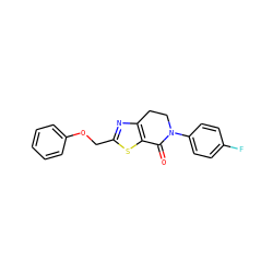 O=C1c2sc(COc3ccccc3)nc2CCN1c1ccc(F)cc1 ZINC000096283918