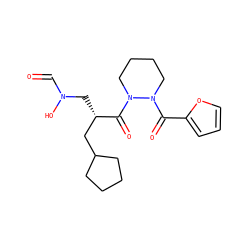 O=CN(O)C[C@@H](CC1CCCC1)C(=O)N1CCCCN1C(=O)c1ccco1 ZINC000033983944