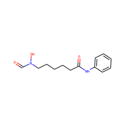 O=CN(O)CCCCCC(=O)Nc1ccccc1 ZINC000013588973