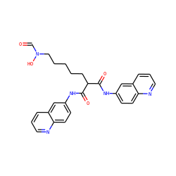 O=CN(O)CCCCCC(C(=O)Nc1ccc2ncccc2c1)C(=O)Nc1ccc2ncccc2c1 ZINC000013588984