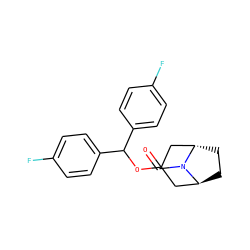 O=CN1[C@H]2CC[C@H]1CC(OC(c1ccc(F)cc1)c1ccc(F)cc1)C2 ZINC000100800521