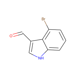 O=Cc1c[nH]c2cccc(Br)c12 ZINC000002563719