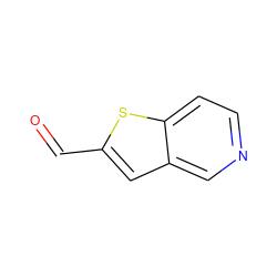 O=Cc1cc2cnccc2s1 ZINC000039123454