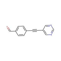 O=Cc1ccc(C#Cc2cncnc2)cc1 ZINC000040828510