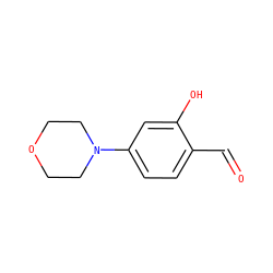 O=Cc1ccc(N2CCOCC2)cc1O ZINC000016385342