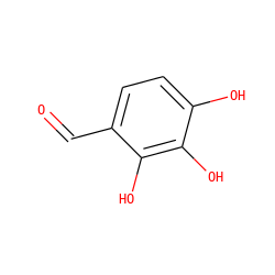 O=Cc1ccc(O)c(O)c1O ZINC000001595754