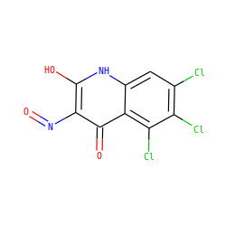 O=Nc1c(O)[nH]c2cc(Cl)c(Cl)c(Cl)c2c1=O ZINC000013757446