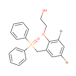 O=P(Cc1cc(Br)cc(Br)c1OCCO)(c1ccccc1)c1ccccc1 ZINC000002089047