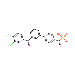 O=P(O)(O)[C@H](O)c1ccc(-c2cccc([C@H](O)c3ccc(Cl)c(Cl)c3)c2)cc1 ZINC000096284977