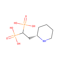 O=P(O)(O)C(C[C@@H]1CCCCN1)P(=O)(O)O ZINC000001536800