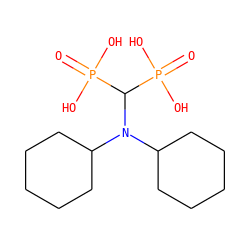 O=P(O)(O)C(N(C1CCCCC1)C1CCCCC1)P(=O)(O)O ZINC000005840430