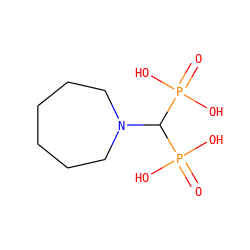 O=P(O)(O)C(N1CCCCCC1)P(=O)(O)O ZINC000005840872