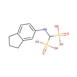 O=P(O)(O)C(Nc1ccc2c(c1)CCC2)P(=O)(O)O ZINC000013673748