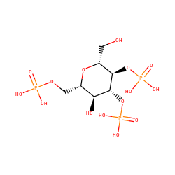O=P(O)(O)OC[C@@H]1O[C@H](CO)[C@@H](OP(=O)(O)O)[C@H](OP(=O)(O)O)[C@H]1O ZINC000013683845