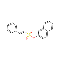 O=S(=O)(/C=C/c1ccccc1)Oc1ccc2ccccc2c1 ZINC000004661798