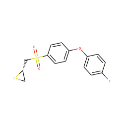 O=S(=O)(C[C@@H]1CS1)c1ccc(Oc2ccc(I)cc2)cc1 ZINC000084725812
