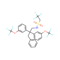 O=S(=O)(CC(F)(F)F)NCC(Cc1ccccc1)(c1cccc(OC(F)(F)F)c1)c1cccc(OC(F)(F)F)c1 ZINC000043196026
