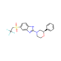 O=S(=O)(CC(F)(F)F)c1ccc2[nH]c(N3CCO[C@H](c4ccccc4)C3)nc2c1 ZINC000095580094