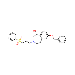 O=S(=O)(CCCN1CCc2cc(OCc3ccccc3)ccc2[C@@H](O)C1)c1ccccc1 ZINC000064549923
