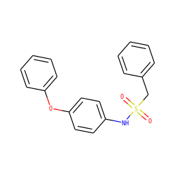 O=S(=O)(Cc1ccccc1)Nc1ccc(Oc2ccccc2)cc1 ZINC000007417721