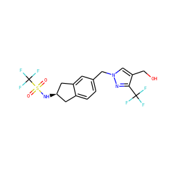 O=S(=O)(N[C@@H]1Cc2ccc(Cn3cc(CO)c(C(F)(F)F)n3)cc2C1)C(F)(F)F ZINC000066258441