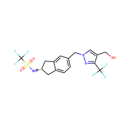 O=S(=O)(N[C@H]1Cc2ccc(Cn3cc(CO)c(C(F)(F)F)n3)cc2C1)C(F)(F)F ZINC000066258440