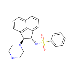 O=S(=O)(N[C@H]1c2cccc3cccc(c23)[C@@H]1N1CCNCC1)c1ccccc1 ZINC000019810987