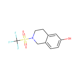 O=S(=O)(N1CCc2cc(O)ccc2C1)C(F)(F)F ZINC000064754986