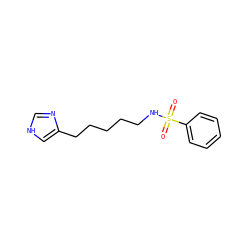 O=S(=O)(NCCCCCc1c[nH]cn1)c1ccccc1 ZINC000026269234
