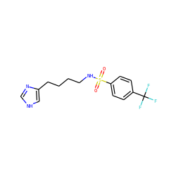 O=S(=O)(NCCCCc1c[nH]cn1)c1ccc(C(F)(F)F)cc1 ZINC000026281638