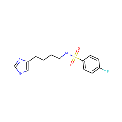 O=S(=O)(NCCCCc1c[nH]cn1)c1ccc(F)cc1 ZINC000026284110