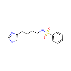 O=S(=O)(NCCCCc1c[nH]cn1)c1ccccc1 ZINC000026267374