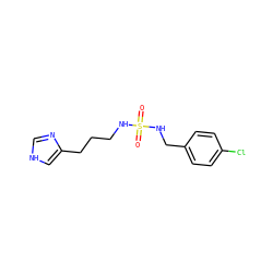 O=S(=O)(NCCCc1c[nH]cn1)NCc1ccc(Cl)cc1 ZINC000026846328