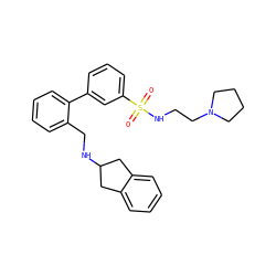 O=S(=O)(NCCN1CCCC1)c1cccc(-c2ccccc2CNC2Cc3ccccc3C2)c1 ZINC000045190892