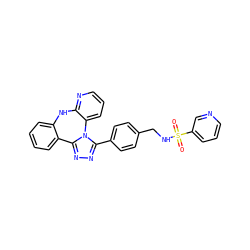 O=S(=O)(NCc1ccc(-c2nnc3n2-c2cccnc2Nc2ccccc2-3)cc1)c1cccnc1 ZINC000096174038