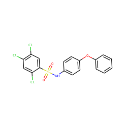 O=S(=O)(Nc1ccc(Oc2ccccc2)cc1)c1cc(Cl)c(Cl)cc1Cl ZINC000014256865