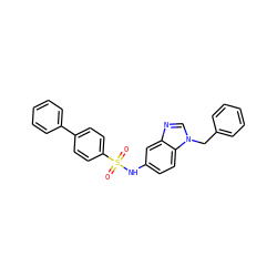 O=S(=O)(Nc1ccc2c(c1)ncn2Cc1ccccc1)c1ccc(-c2ccccc2)cc1 ZINC000040393413