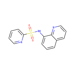 O=S(=O)(Nc1cccc2cccnc12)c1ccccn1 ZINC000167615371