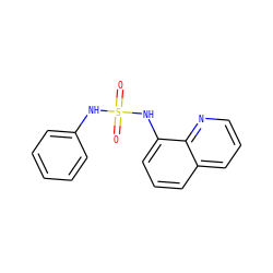 O=S(=O)(Nc1ccccc1)Nc1cccc2cccnc12 ZINC000205624052