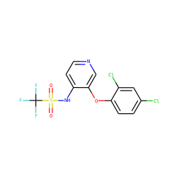 O=S(=O)(Nc1ccncc1Oc1ccc(Cl)cc1Cl)C(F)(F)F ZINC000013586688