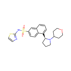 O=S(=O)(Nc1nccs1)c1ccc2c([C@@H]3CCCN3C3CCOCC3)cccc2c1 ZINC000206159688