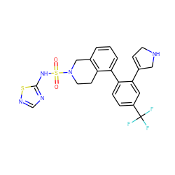 O=S(=O)(Nc1ncns1)N1CCc2c(cccc2-c2ccc(C(F)(F)F)cc2C2=CCNC2)C1 ZINC000147464801