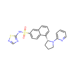 O=S(=O)(Nc1ncns1)c1ccc2c([C@H]3CCCN3c3ccccn3)cccc2c1 ZINC000206154615