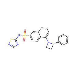 O=S(=O)(Nc1ncns1)c1ccc2c(N3CC[C@H]3c3ccccc3)cccc2c1 ZINC000206154418