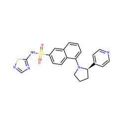 O=S(=O)(Nc1ncns1)c1ccc2c(N3CCC[C@@H]3c3ccncc3)cccc2c1 ZINC000206149494