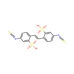 O=S(=O)(O)c1cc(N=C=S)ccc1/C=C/c1ccc(N=C=S)cc1S(=O)(=O)O ZINC000006844860