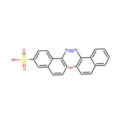 O=S(=O)(O)c1ccc2c(/N=N\c3c(O)ccc4ccccc34)cccc2c1 ZINC000095544266