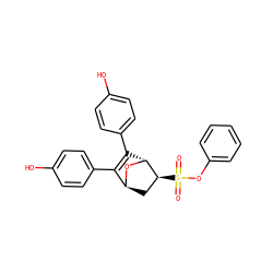 O=S(=O)(Oc1ccccc1)[C@H]1C[C@@H]2O[C@@H]1C(c1ccc(O)cc1)=C2c1ccc(O)cc1 ZINC000101075711