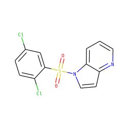 O=S(=O)(c1cc(Cl)ccc1Cl)n1ccc2ncccc21 ZINC000043010628